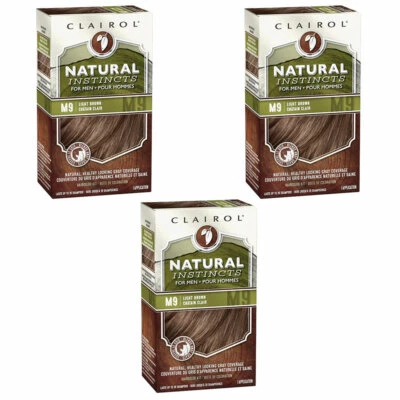 3-New Clairol Natural Instincts Semi-Permanent Hair Dye Kit for Men, Light Brown - Image 1 of 4