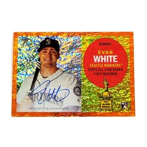 2021 Topps Evan White Rookie Auto Orange Border #RCA-EW 19/25 - Picture 1 of 12