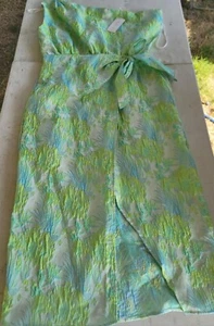 NEW Gingham and Heels Dress Womens 16 Zanette Midi Green Floral Sleeveless - Picture 1 of 5