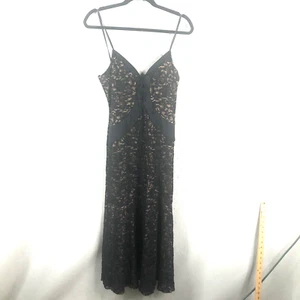 Bisou Bisou  Dress Womens 6 Black Lace Corsett Y2K Whimsigoth Fairy Feminine - Picture 1 of 20