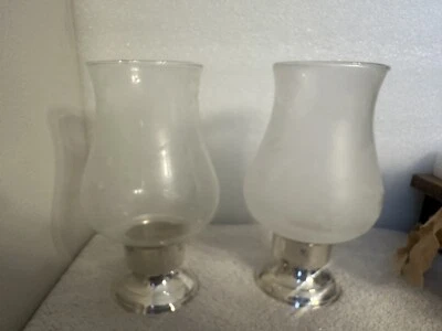 Hurricane lamps (2) International silver company-1990-brand new-READ DETAILS - Image 1 of 4