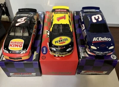 Lote de 3 autos - Acción #31 Steve Park Burger King, Pennzoil AC Delco fundido a presión 1/24 Foto 1 de 4