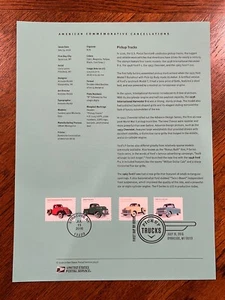Camionetas camionetas American Commemorative Cancelaciones #1627 2016 (#5101-4) - Imagen 1 de 2