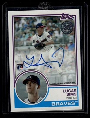 2018 Topps #83A-LS Lucas Sims 1983 Topps Baseball Autographs (Series 2) - Image 1 of 2