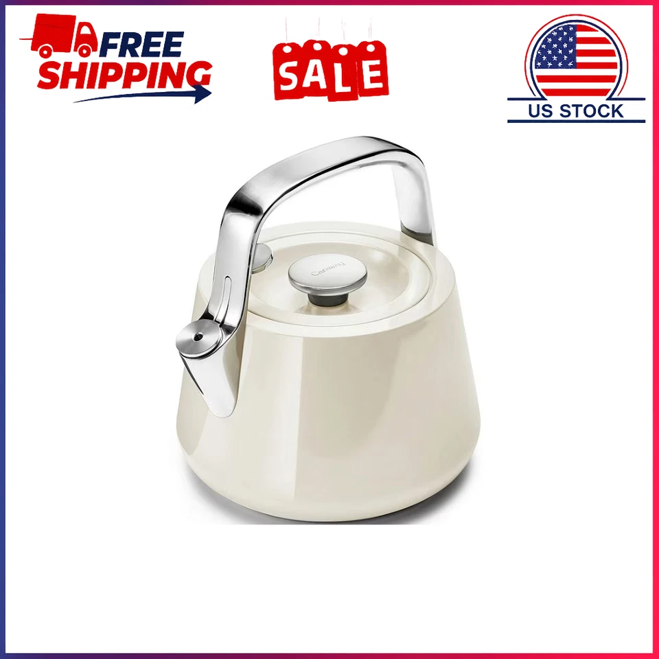 Tetera silbante recubierta de cerámica de alcaravea - Almacén de EE. UU. Foto 1 de 1