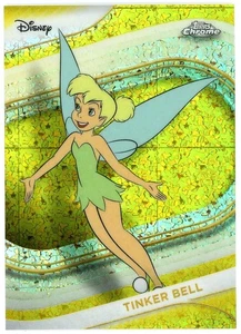 Mini refractor de diamantes amarillo Tinker Bell Topps cromado Disney 2025 #159 - Imagen 1 de 2