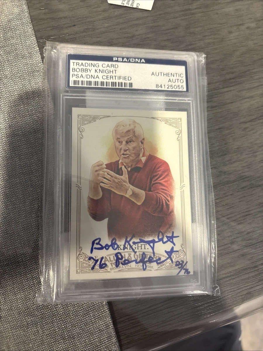 その他 UD Bob Knight auto 25 auto Bob Knight NCAA Autographed