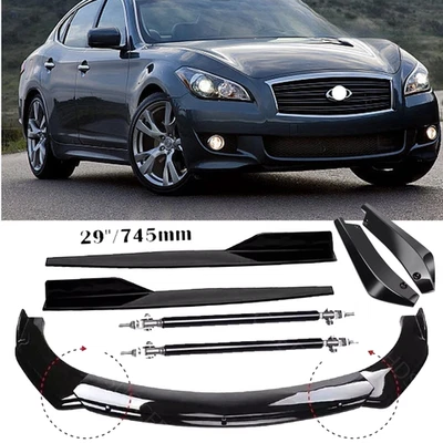 For INFINITI M37 S Front Rear Bumper Lip Spoiler Splitter Body Kit Side Skirt Foto 1 de 4