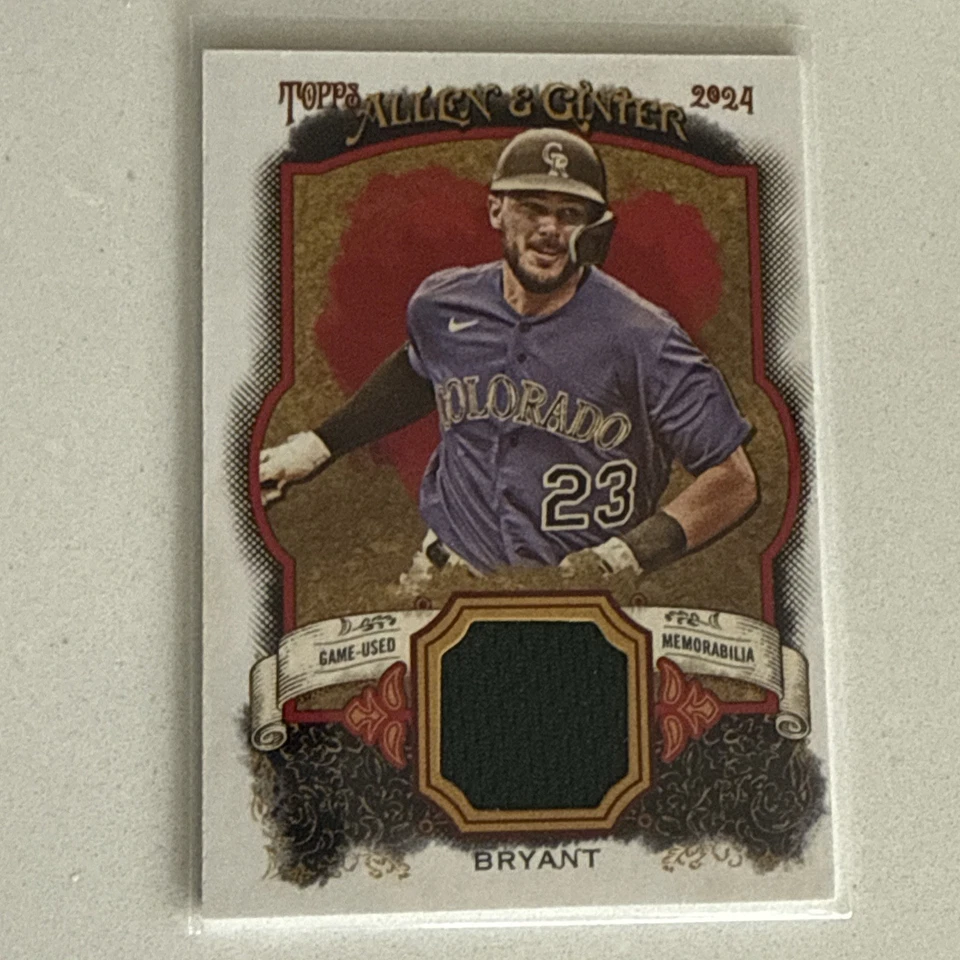 Kris Bryant 2024 Topps Allen & Ginter Relic #AGR-KB Colorado Rockies MLB - Image 1 of 2