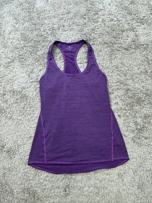 Camiseta sin mangas Athleta para mujer mediana púrpura espalda deportiva elástica yoga correr Foto 1 de 4