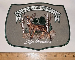 North American Hunting Club Life Member embroidered fabric patch large whitetail - Picture 1 of 4