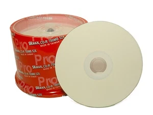 600 SKmax CD-R 52X 700MB/80 Min White Inkjet Hub Printable Blank Media - Afbeelding 1 van 4