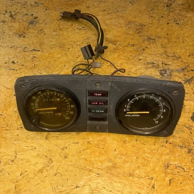 1990 POLARIS INDY 400 Speedometer Tachometer Gauge Dash Indicators  - Image 1 of 4