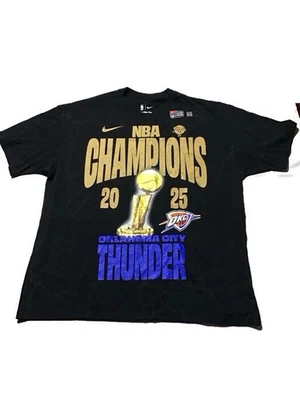 Oklahoma City Thunder Nike 2025 Finals Champions AOP Ltd. Edition T-Shirt XL - Image 1 of 3