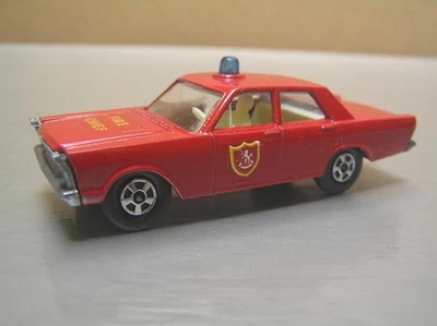 Matchbox Superfast MB59 Ford Galaxie Fire Chief Dark Gray Base Mint Condition - Image 1 of 4