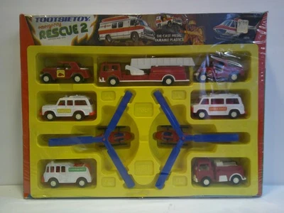 Tootsie Toy Emergency Rescue 2 Set 1830 in Original Box - Vintage 1975 Fire Dept - Image 1 of 4