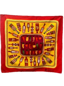 Paris Accessoires Baumwolle bunte Hot Sauce Flaschen Hot Peppers Bandana - Bild 1 von 3