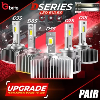 2x D SERIES BULBS 3570 LED CHIPS 6000K D1S D2S D3S D5S D8S ERROR FREE AUDI BMW - Image 1 of 4