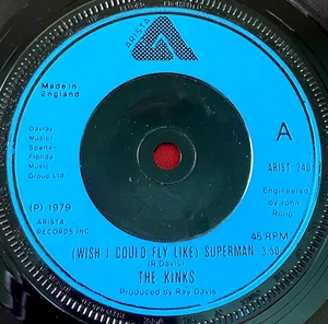 The Kinks Wish I Could Fly Like Superman 7" UK ORIG 1979 Arista ARIST 240  VINYL - Picture 1 of 6
