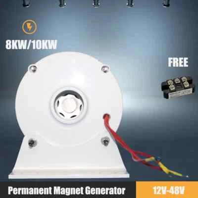 10KW 12v 24V 48V Alternator Permanent Magnet Rare Earth Turbine With Base - Image 1 of 4