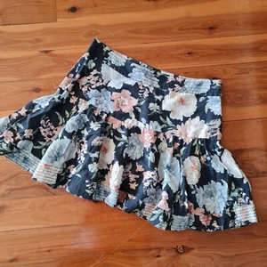 Women's size 14 'PORTMANS' Gorgeous floral fit and flare linen blend skirt- EUC - Picture 1 of 4