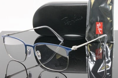 Gafas Ray Ban Unisex Azul Sobre Plata Cuadradas Metal 56mm RX6494-3155 Foto 1 de 4