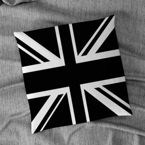Bianco & Nero Union Jack Design 45.7cm x 45.7cm cushion - Foto 1 di 2