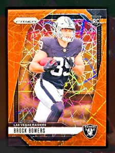 BROCK BOWERS RC 2024 Panini Prizm Orange Laser #315 Rookie Raiders A2 - Picture 1 of 2