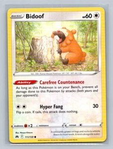 Bidoof Crown Zenith 111/159 Near Mint NM - Picture 1 of 2