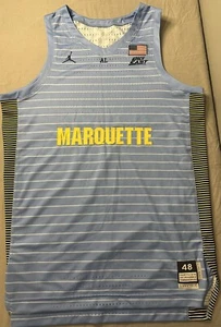 Men’s Marquette Basketball Jersey Player Issued PE Lt Blue Sz 48 L+2 2018-2019 - Picture 1 of 4