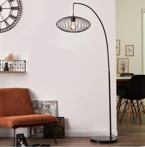 Stehlampe Scandi-Style mit Gitter Lampenschirm | LED geeignet| E27 Fassung - Bild 1 von 4