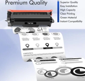 Cartuccia toner nero ad alto rendimento confezione doppia TN760 2Pk - Foto 1 di 6