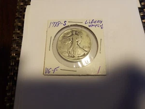 Medio dólar Liberty Walking 1918-S (con fecha completa) - Imagen 1 de 12