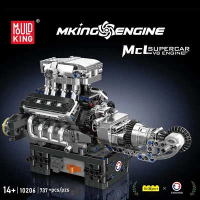 MouldKing 10206 Motorised Electronic Control dynamic Mclaren V8 engine