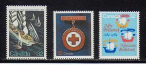 1984 Canada SC# 1012-1014 - Tall Ships, Red Cross, New Brunswick Lot# 151 M-NH   - Picture 1 of 1