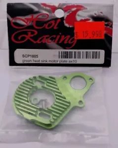 Hot Racing SCP1805 Aluminum Heatsink Motor Plate Green Axial AX10 Scorpion SCX10 - Picture 1 of 1