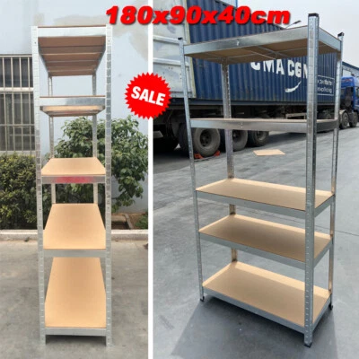 DAYPLUS? 1.8M Warehouse Garage Shed Racking Storage Shelving Units Boltless Shelves 5Tier