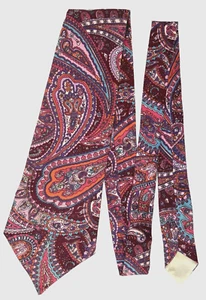 Vintage Paisley kipper tie by Barbara Ponsford multi coloured wide hippie tie - Picture 1 of 3
