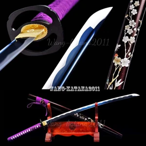 40" 1060 Acero al Carbono Full Tang Real Afilado Japonés Samurai Katana Espada Flor - Imagen 1 de 10