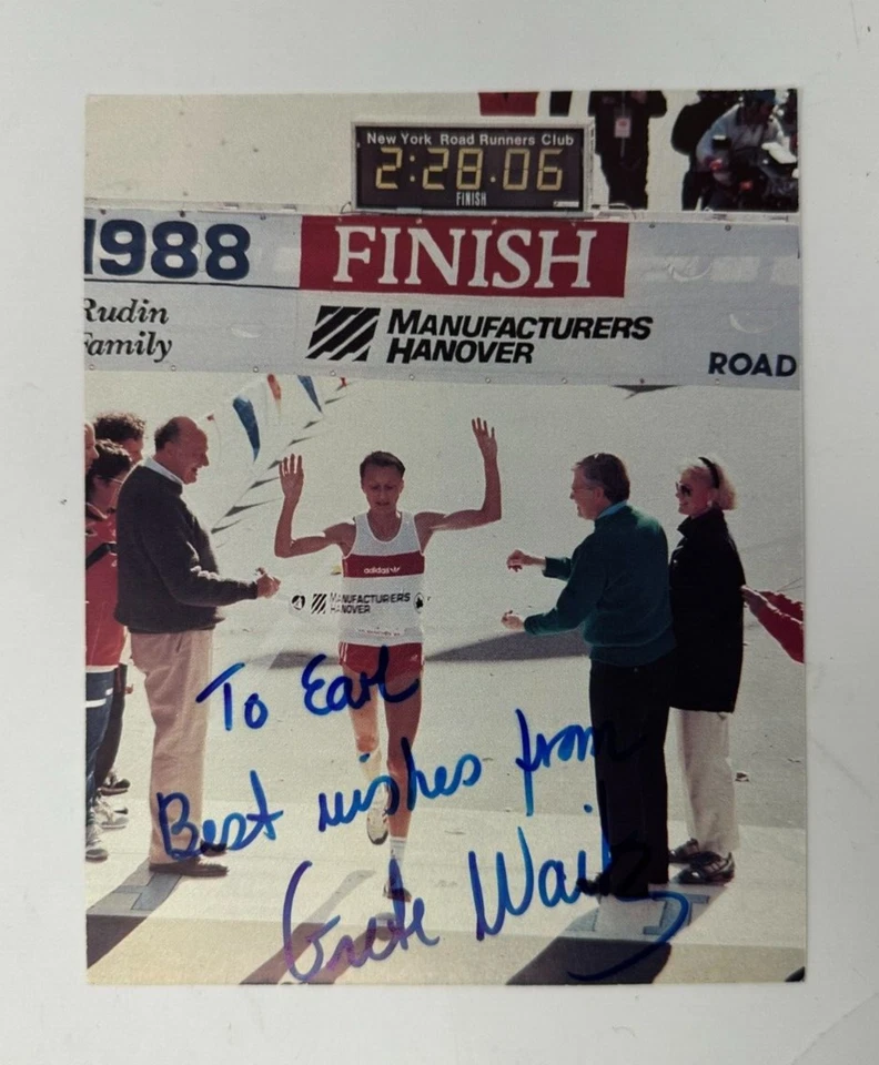 奥林匹克运动员格雷特·韦茨签名宣传明信片带铭文 JSA 正品证书 — 第 1/1 张图片