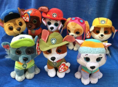 W-F-L TY Paw Patrol Hund Beanie Babies Boos Glubschi 15 cm Stofftiere