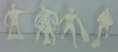 VINTAGE 70 MM  LOT OF 4 US NAVY SAILORS OFFICER 3 MEN MARX TIMMEE MPC IDEAL - Image 1 of 3