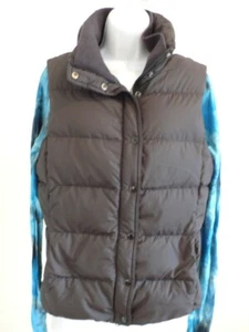 J.CREW Women's Black Zip Snap Front Puffer Vest Sz M - Picture 1 of 10