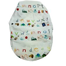 Pottery Barn Kids Fitted Crib Sheet White Alphabet Soup Baby Cotton Bassinet