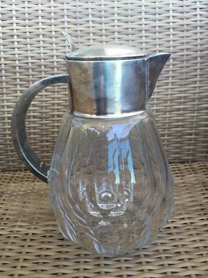 Jarra Claret Alemana Art Nouveau Peltre Wmf Vidrio Plateado Foto 1 de 4