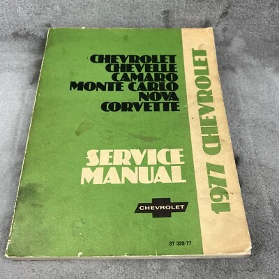 Chevrolet Chevelle Camaro Monte Carlo Nova Corvette manual de servicio GM 1977 Foto 1 de 3