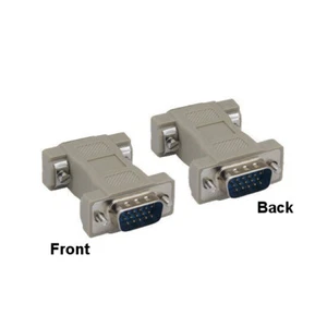KNTK HD15 15Pin Male to Male Adapter Gender Changer Coupler for VGA SVGA Port - Picture 1 of 1