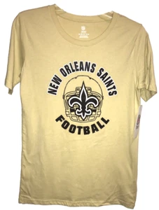 NEW ORLEANS SAINTS BRAND NEW NFL YOUTH T-SHIRT SZ XL 14/16 TAN COLOR NWT - Picture 1 of 7
