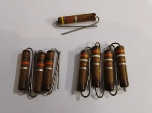 8x Resistenze Assiali Vintage 4x Arancione Bianco Marrone Argento/Nero Giallo Rosso - Foto 1 di 2