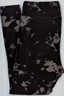 TC2 LuLaRoe Tall & Curvy2 Leggings Black Gray Tie Dye NWT Q91 - Image 1 of 4
